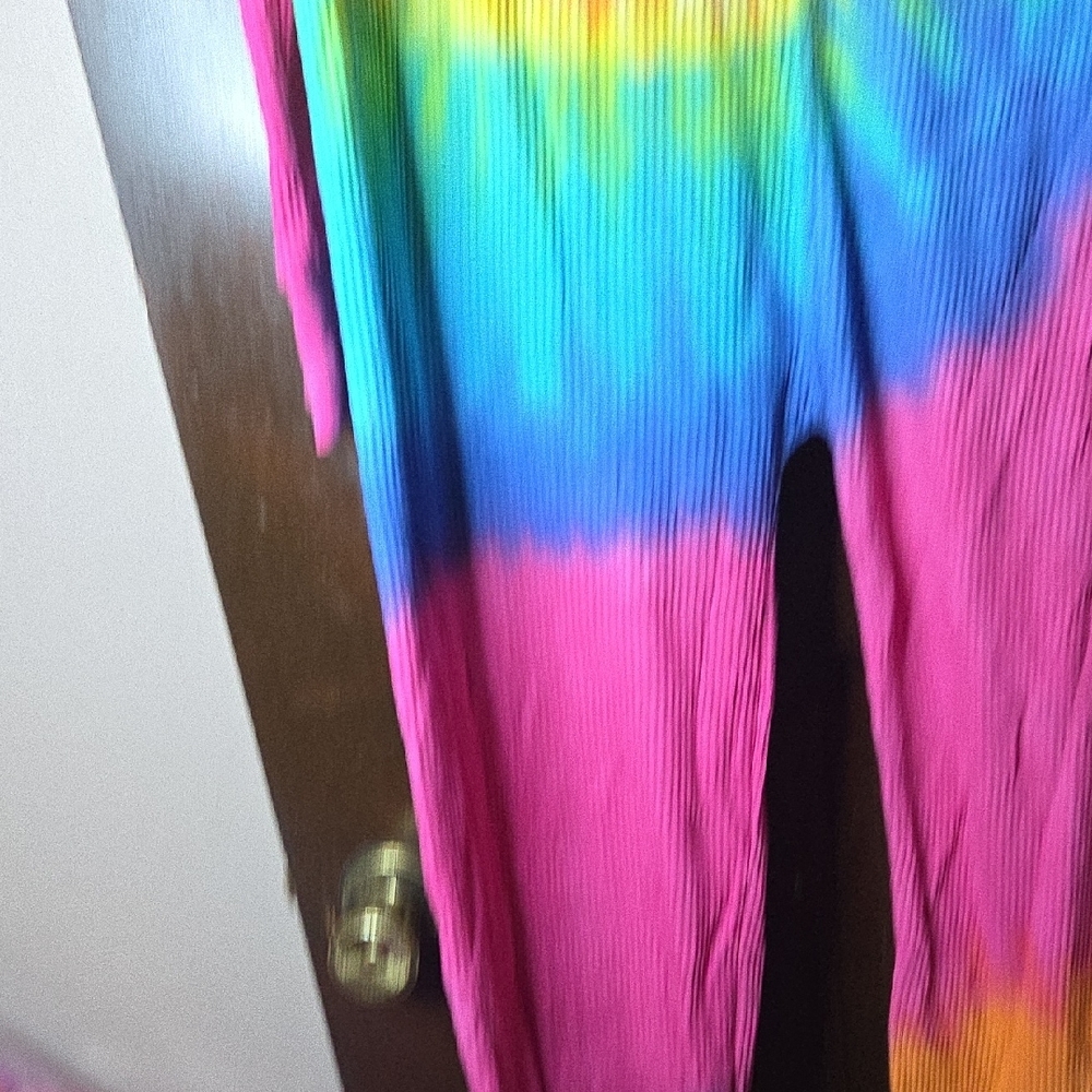Colorful Tie-Dye Women's Pajama Set - Picture 2 of 3